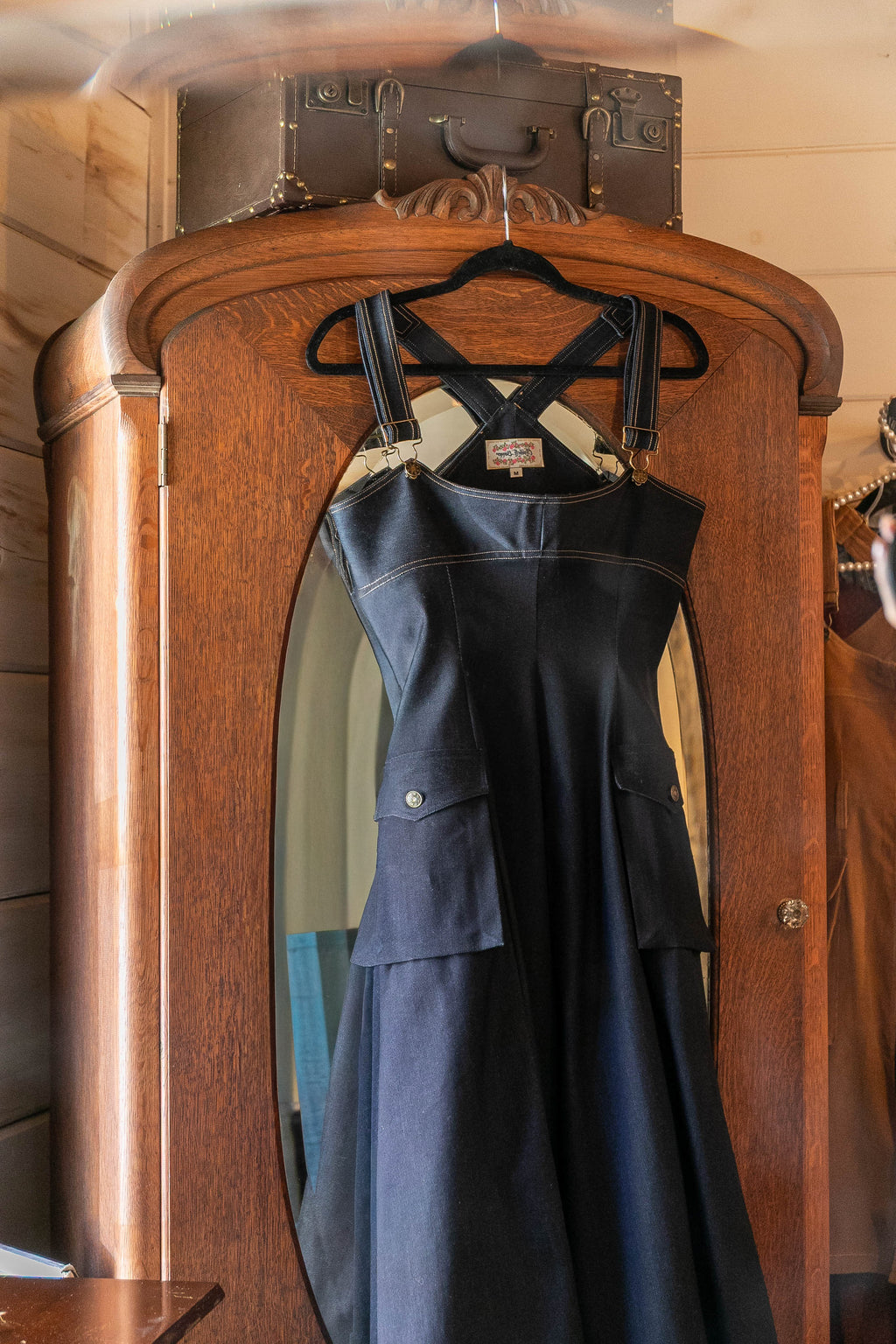 Caroline's Denim Overalls Dress
