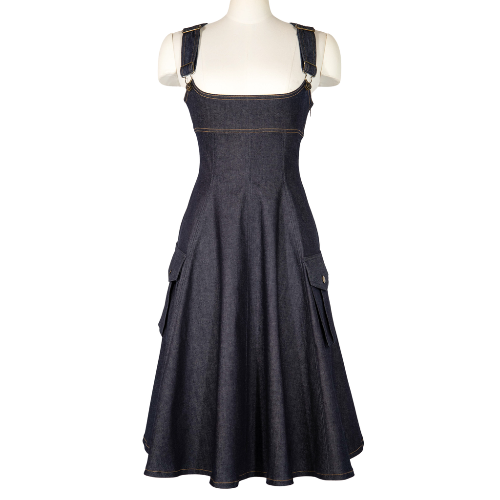 Caroline's Denim Overalls Dress