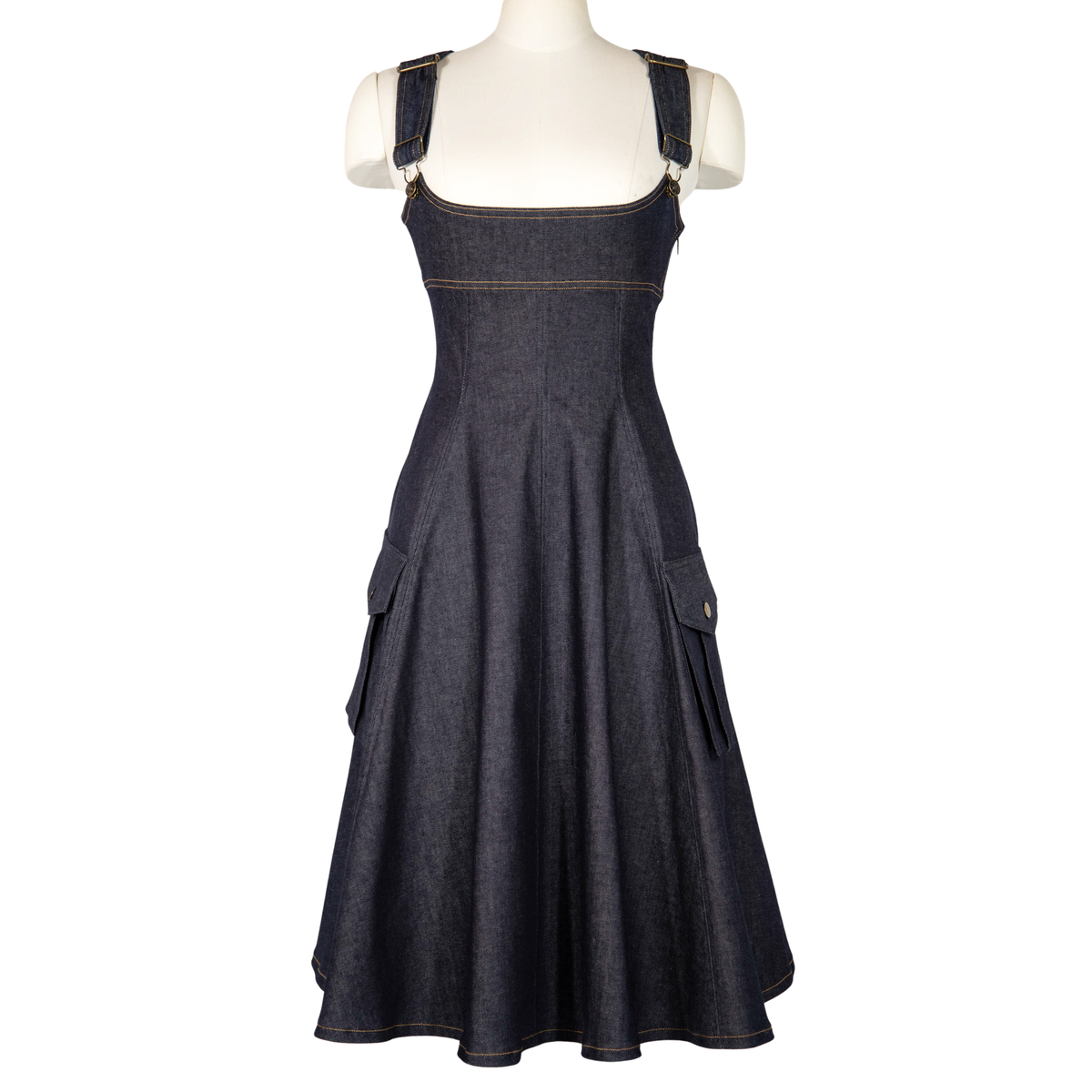 Caroline's Denim Overalls Dress