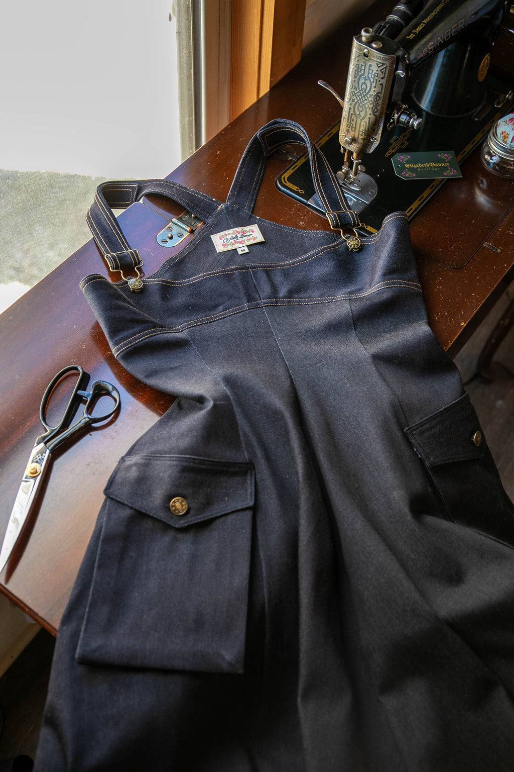 Caroline's Denim Overalls Dress