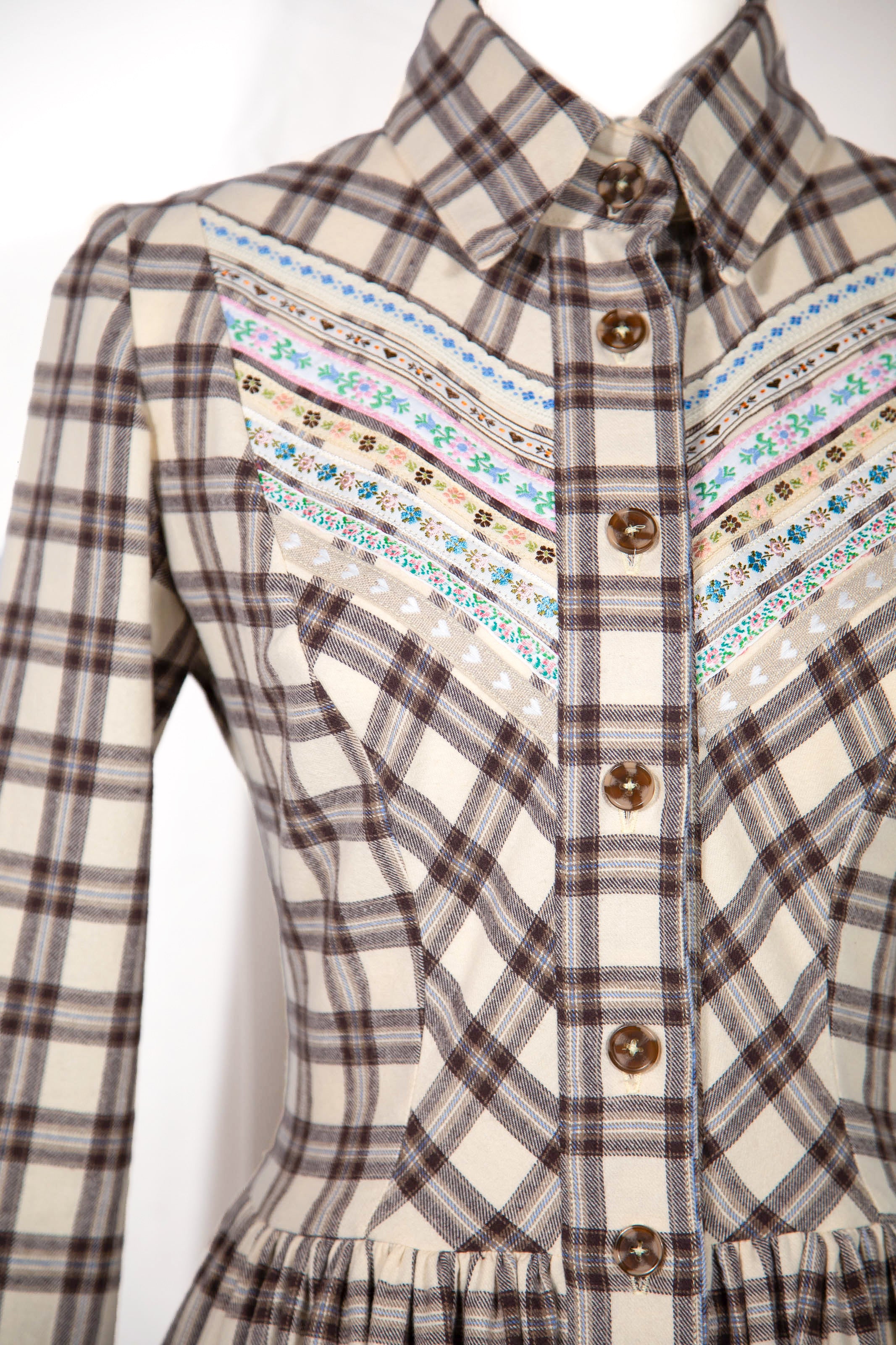 Western Plaid Flannel Dress